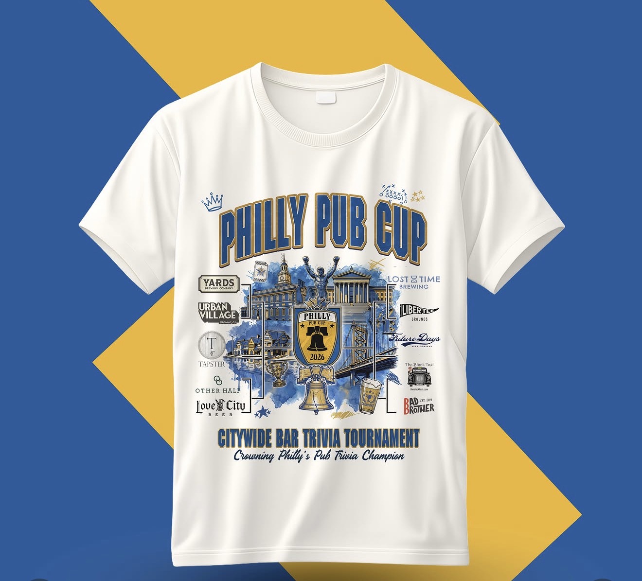 Philly Pub Cup 2026 citywide bar trivia tournament t-shirt